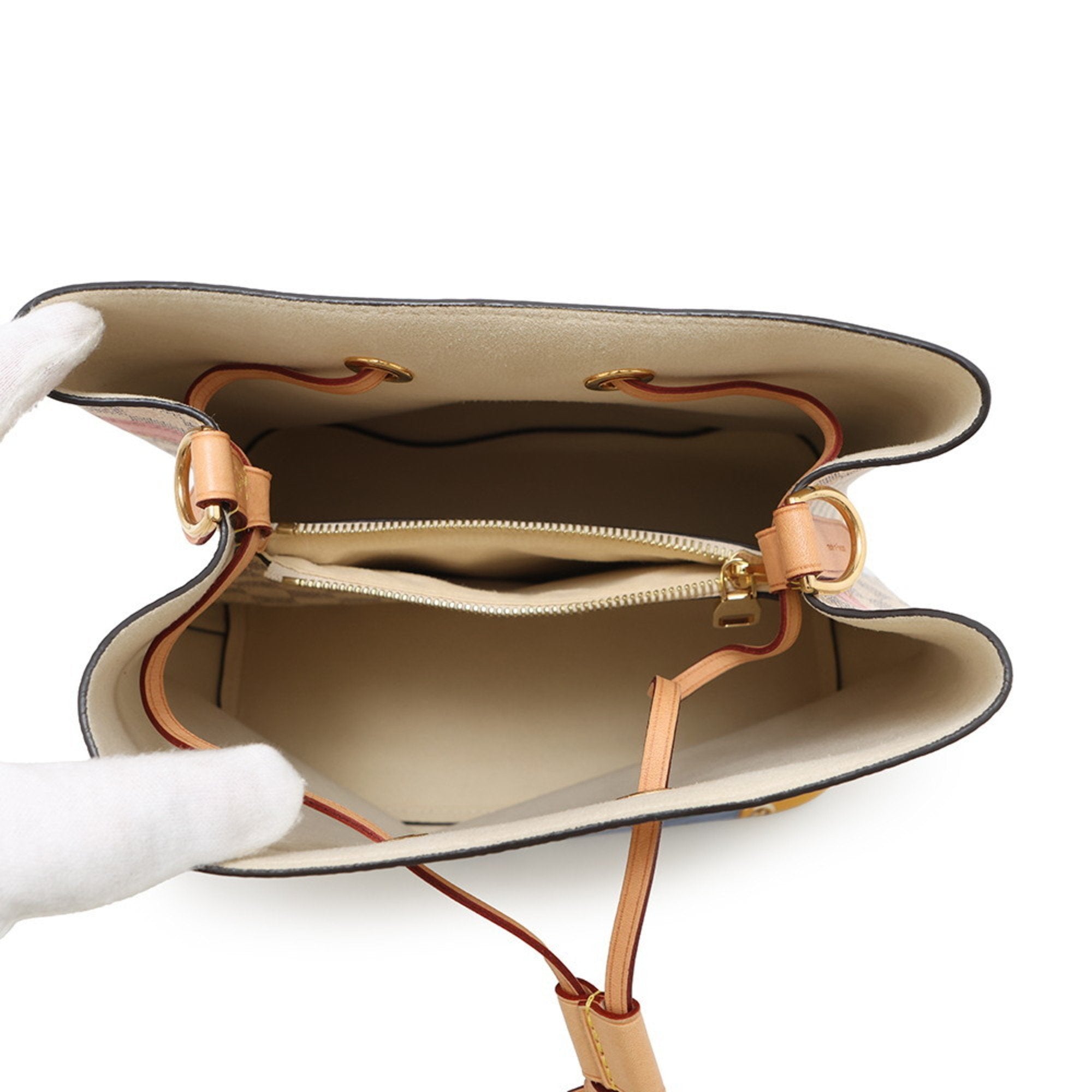 Louis Vuitton NéoNoé White Canvas Bag