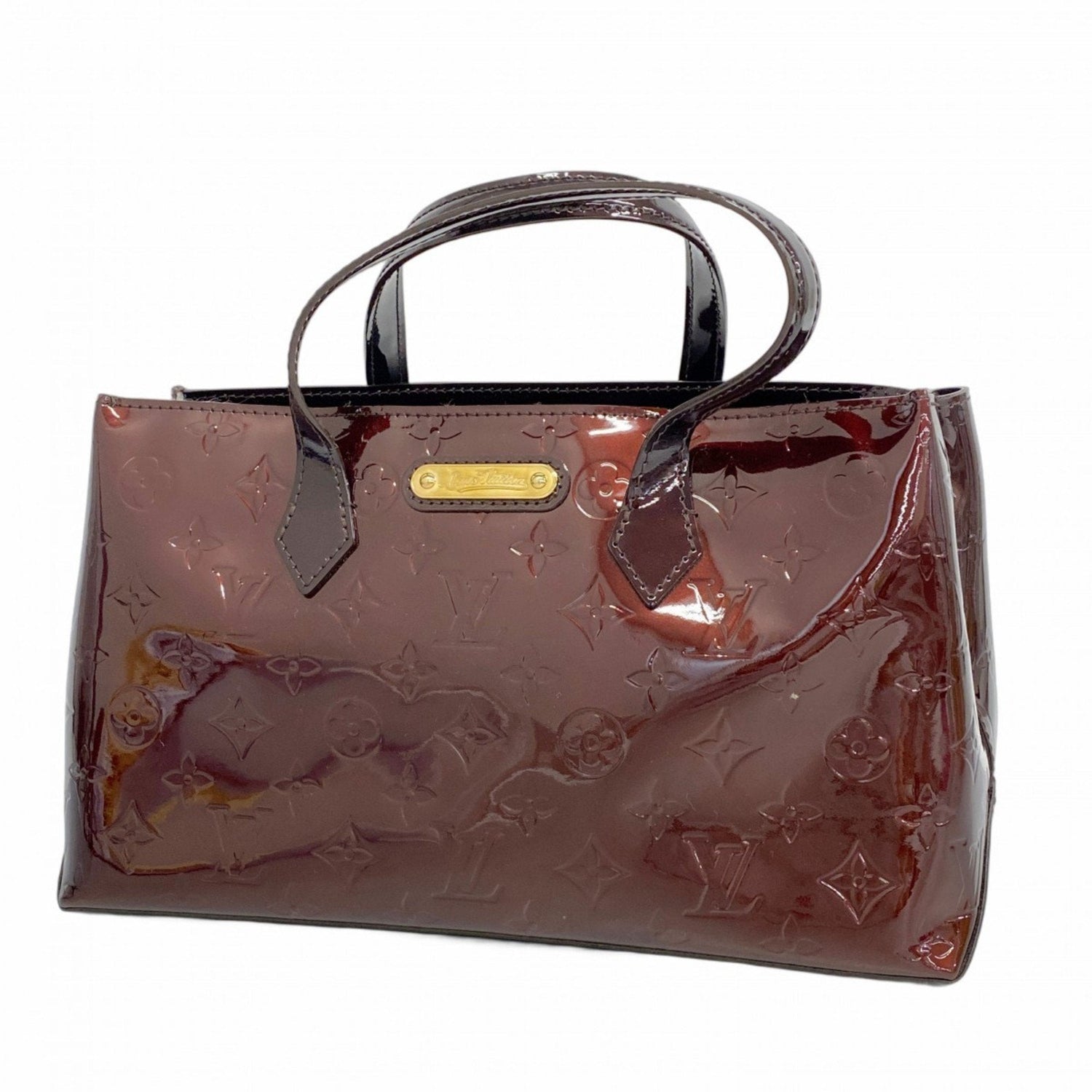 Louis Vuitton Wilshire Burgundy Patent Leather Bag