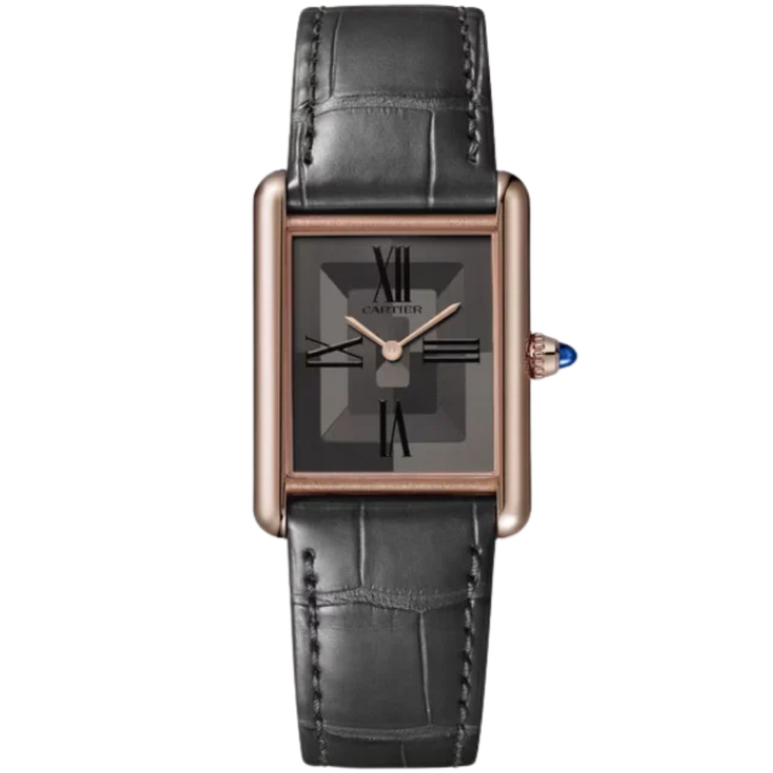 TANK 34 mm LOUIS CARTIER WATCH GRAY ROSE GOLD