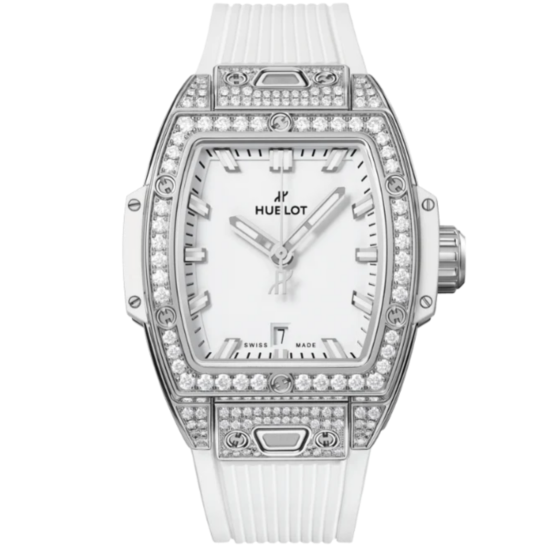 SPIRIT OF BIG BANG 32 MM STEEL WHITE PAVÉ