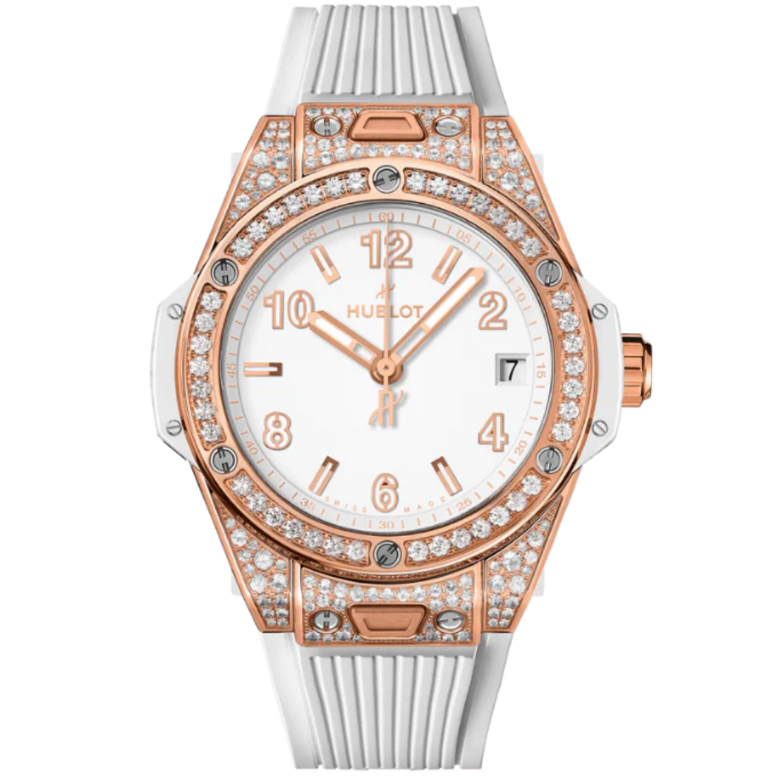 Big Bang 39mm ONE CLICK KING GOLD WHITE PAVÉ