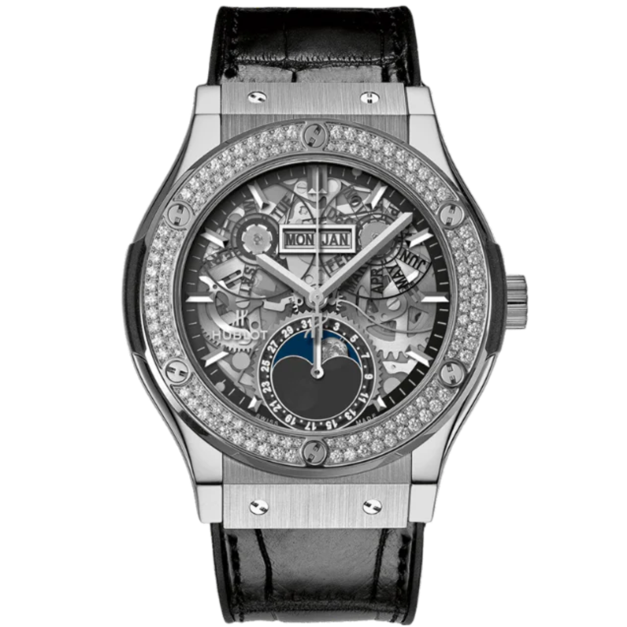 CLASSIC FUSION 42 MM AEROFUSION MOONPHASE TITANIUM DIAMONDS