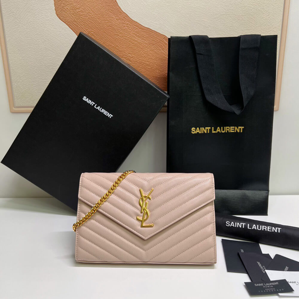 YSL Inspired Cassandre Matelassé Chain Wallet