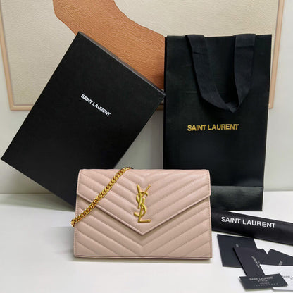 YSL Inspired Cassandre Matelassé Chain Wallet