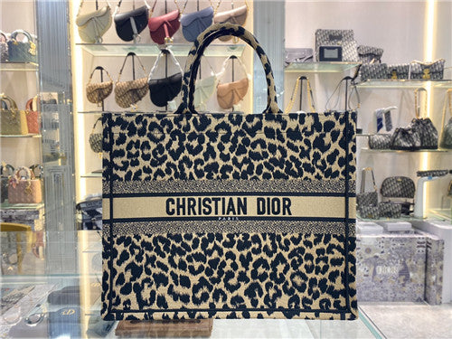 Dior Book Tote Leopard Bag - AAA Bags at Pochettebag