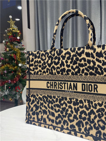 Dior Book Tote Leopard Bag - AAA Bags at Pochettebag