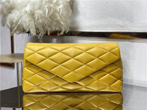 YSL Inspired Suede Puffer Clutch