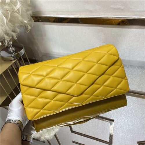YSL Inspired Suede Puffer Clutch