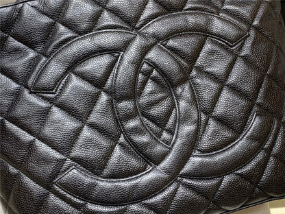 CHANEL Inspired Medallion Tote Caviar Skin Bag