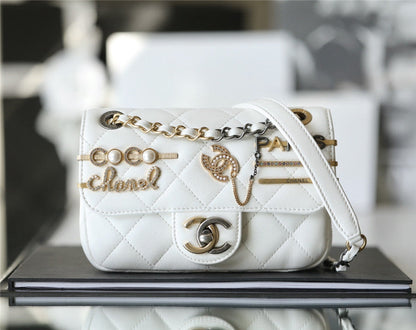 Chanel Inspired CC Ruched Vanity Case Bag