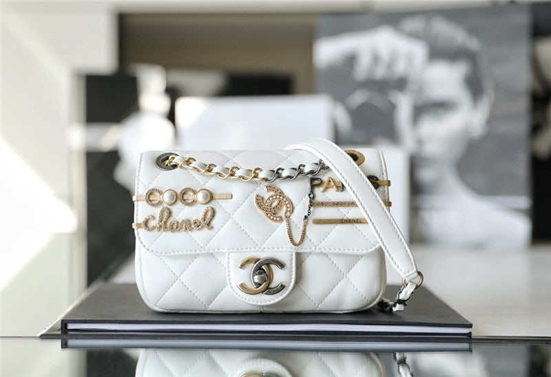 Chanel Inspired CC Ruched Vanity Case Bag