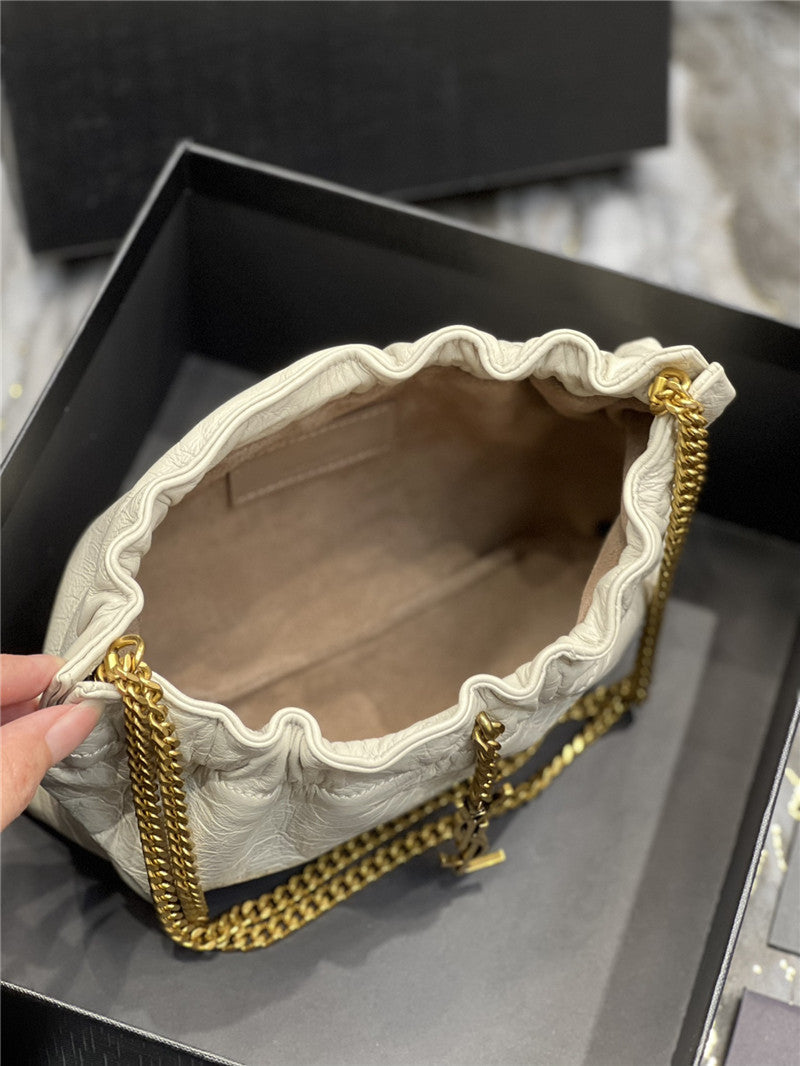 YSL Inspired Pac Pac Leather Shoulder Bag
