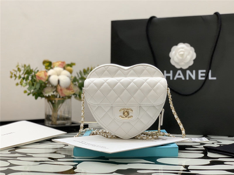Chanel Inspired Heart Bag