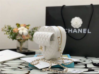 Chanel Inspired Heart Bag