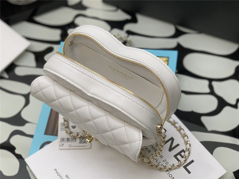 Chanel Inspired Heart Bag