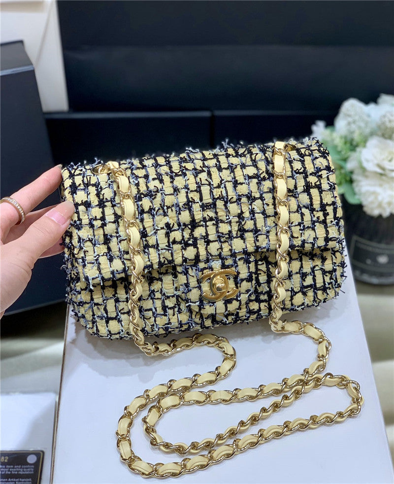 Chanel Inspired Tweed Rectangular Flap Bag