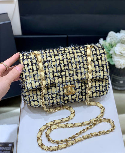 Chanel Inspired Tweed Rectangular Flap Bag