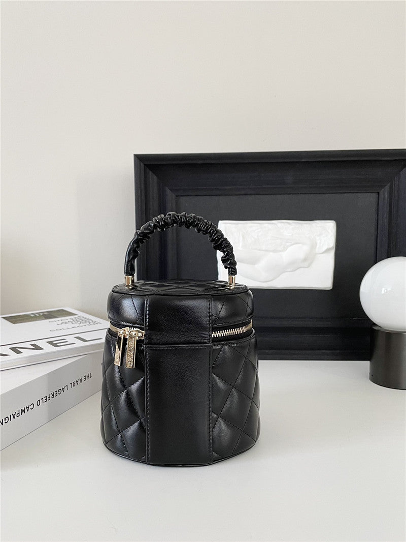 Chanel Inspired CC Ruched Vanity Case Bag