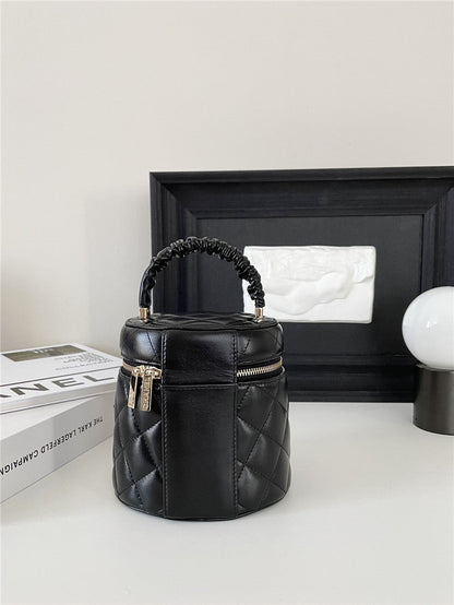 Chanel Inspired CC Ruched Vanity Case Bag