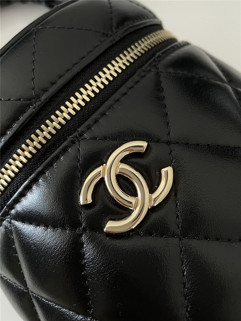 Chanel Inspired CC Ruched Vanity Case Bag