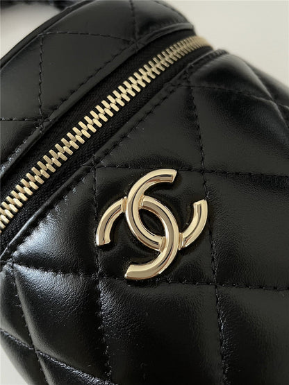 Chanel Inspired CC Ruched Vanity Case Bag
