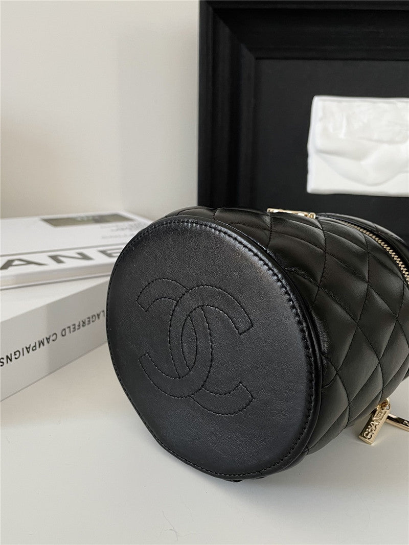 Chanel Inspired CC Ruched Vanity Case Bag