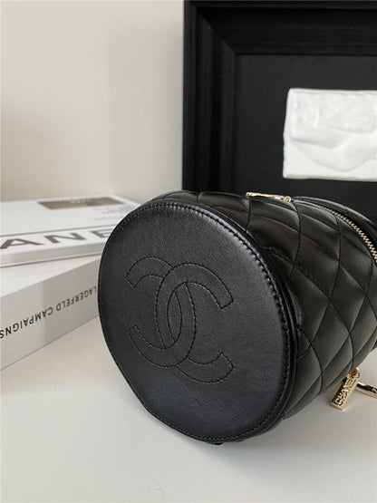 Chanel Inspired CC Ruched Vanity Case Bag