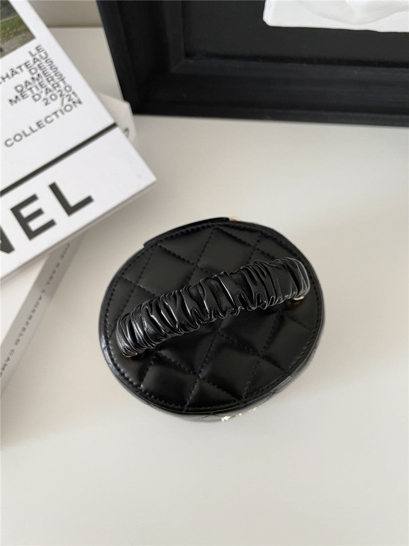 Chanel Inspired CC Ruched Vanity Case Bag