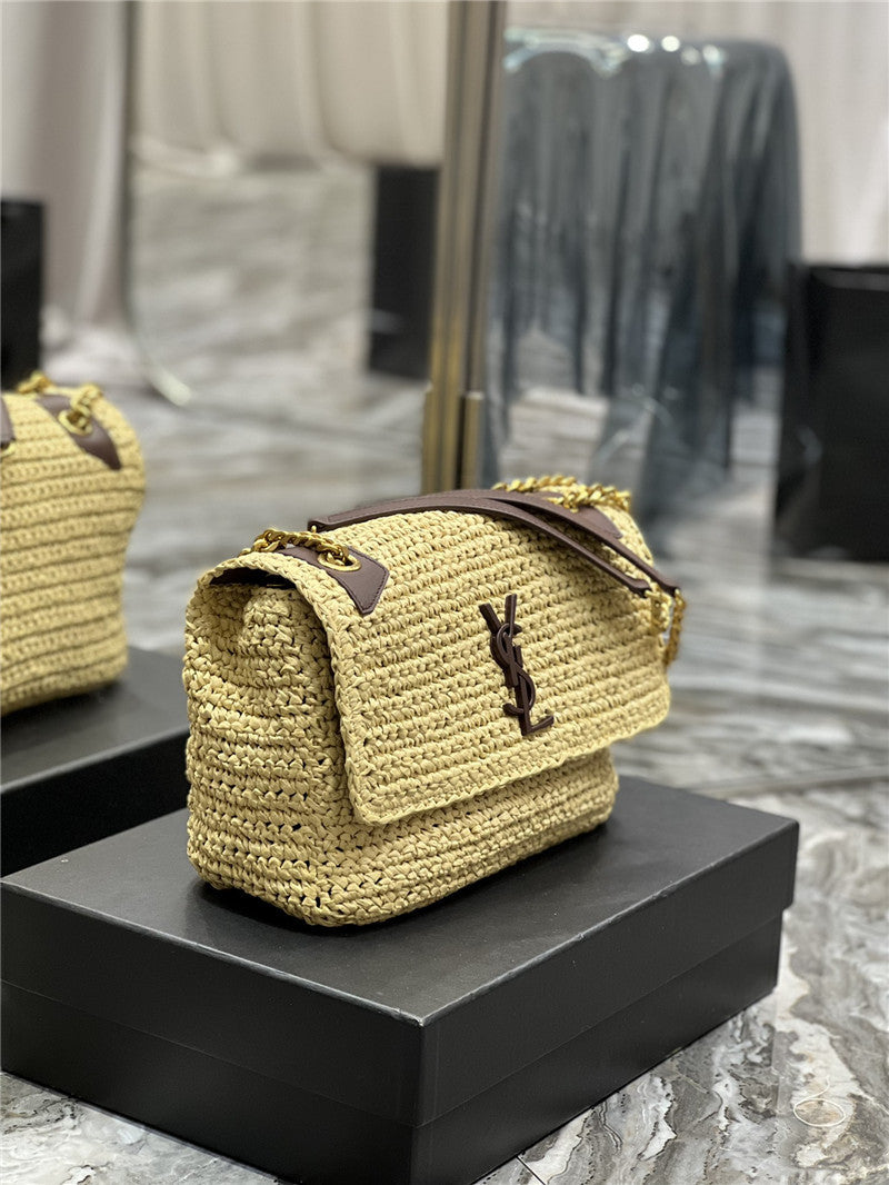 YSL Inspired Medium Niki Raffia Small Bag