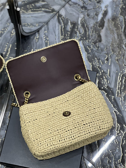 YSL Inspired Medium Niki Raffia Small Bag