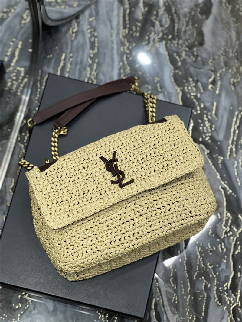 YSL Inspired Medium Niki Raffia Small Bag