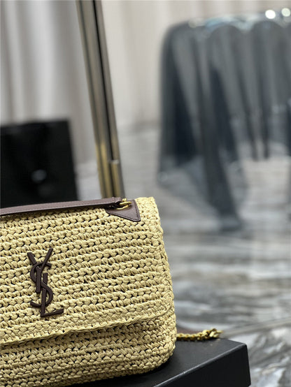 YSL Inspired Medium Niki Raffia Small Bag
