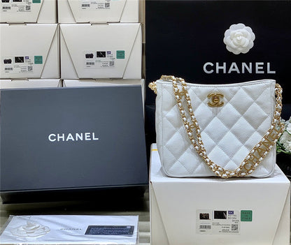 Chanel Inspired 22S Pearl Crush Sling Hobo Bag