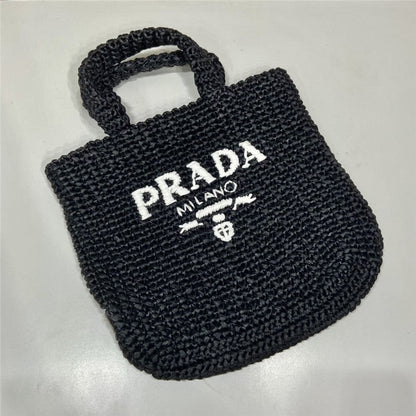 Prada Inspired Small Crochet Tote Bag