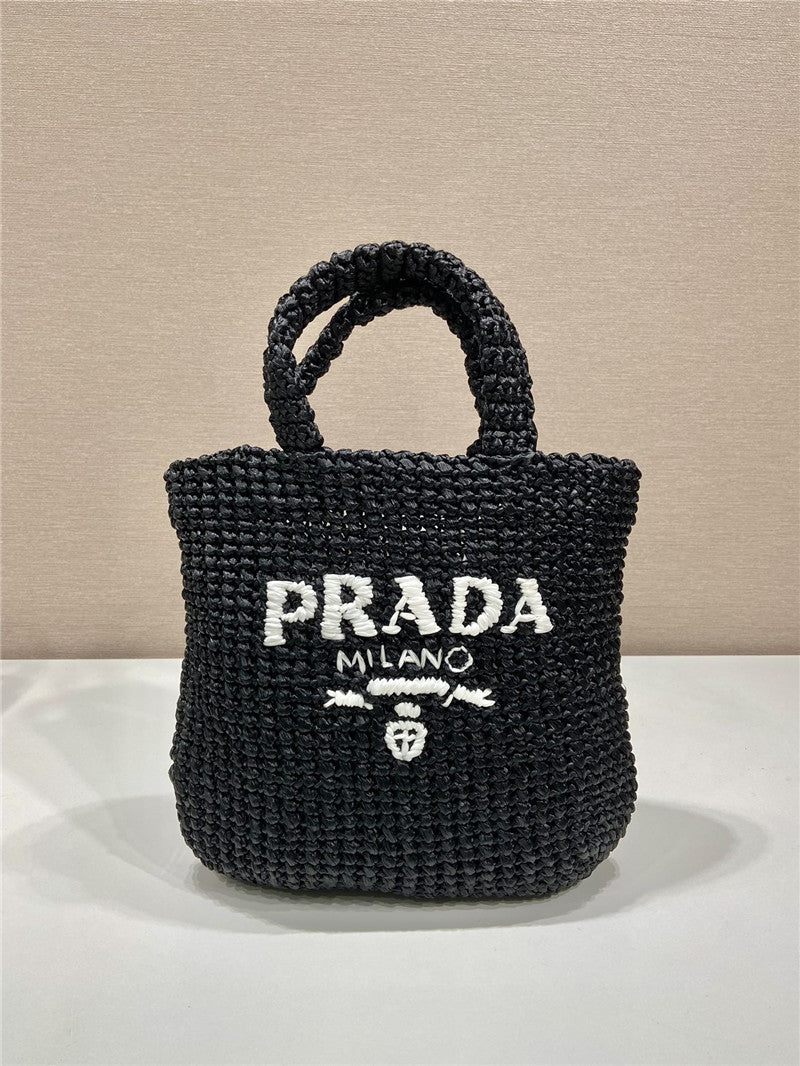 Prada Inspired Small Crochet Tote Bag