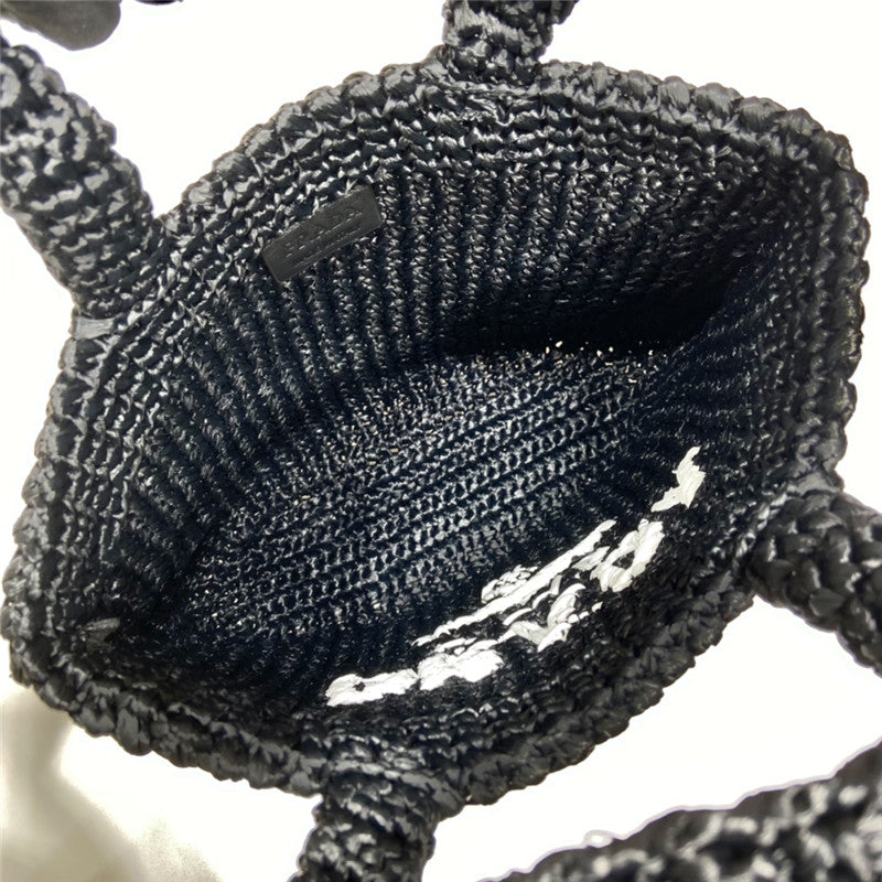 Prada Inspired Small Crochet Tote Bag