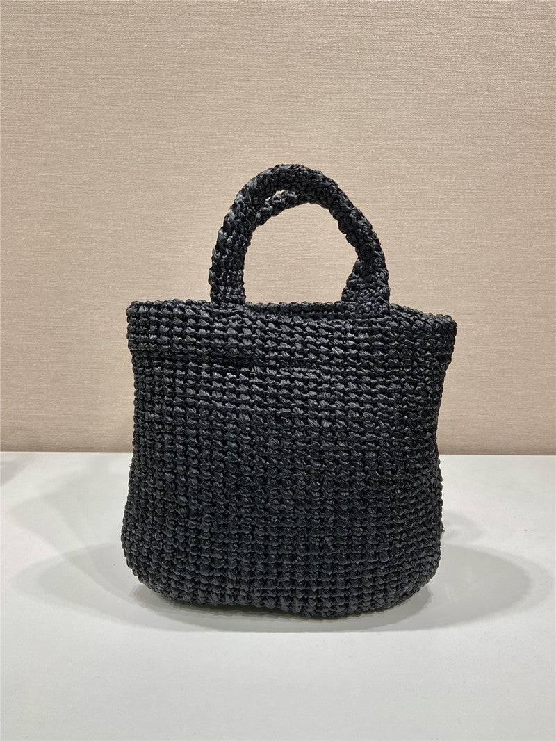 Prada Inspired Small Crochet Tote Bag