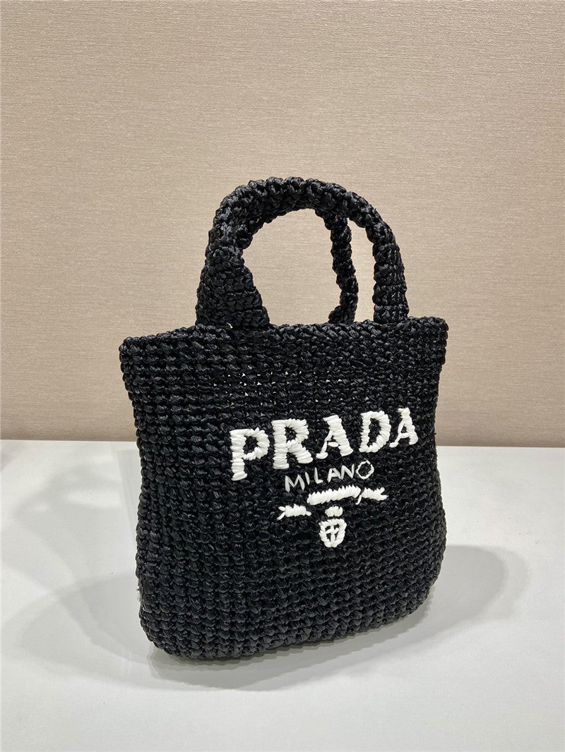 Prada Inspired Small Crochet Tote Bag