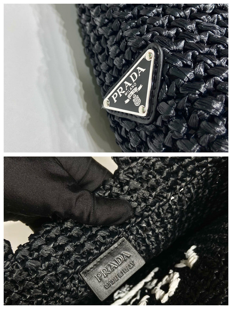 Prada Inspired Small Crochet Tote Bag