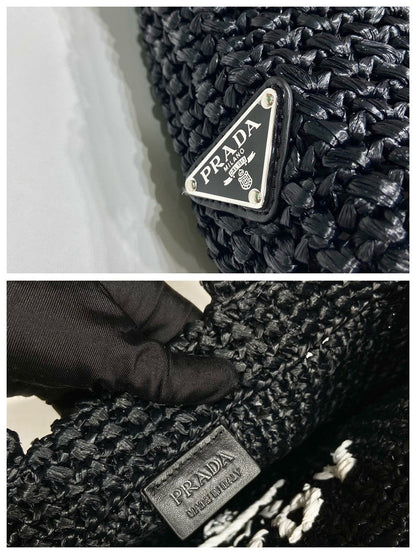 Prada Inspired Small Crochet Tote Bag