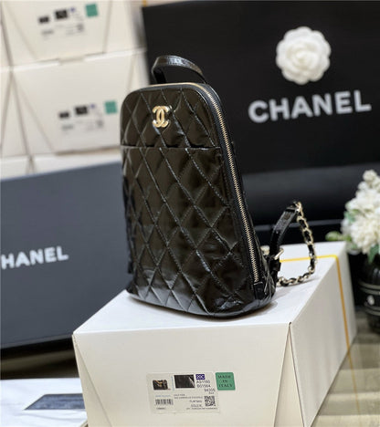 Chanel Inspired Chain Leather Backpack