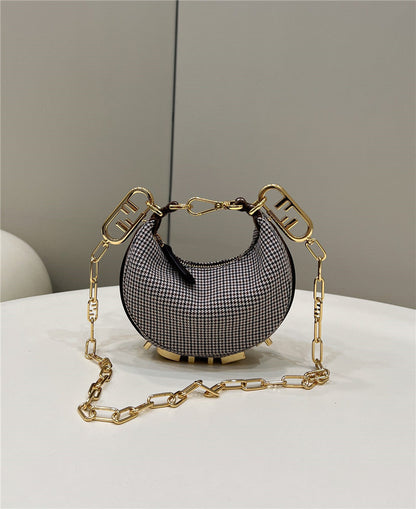 Fendi Inspired Crescent Underarm Bag