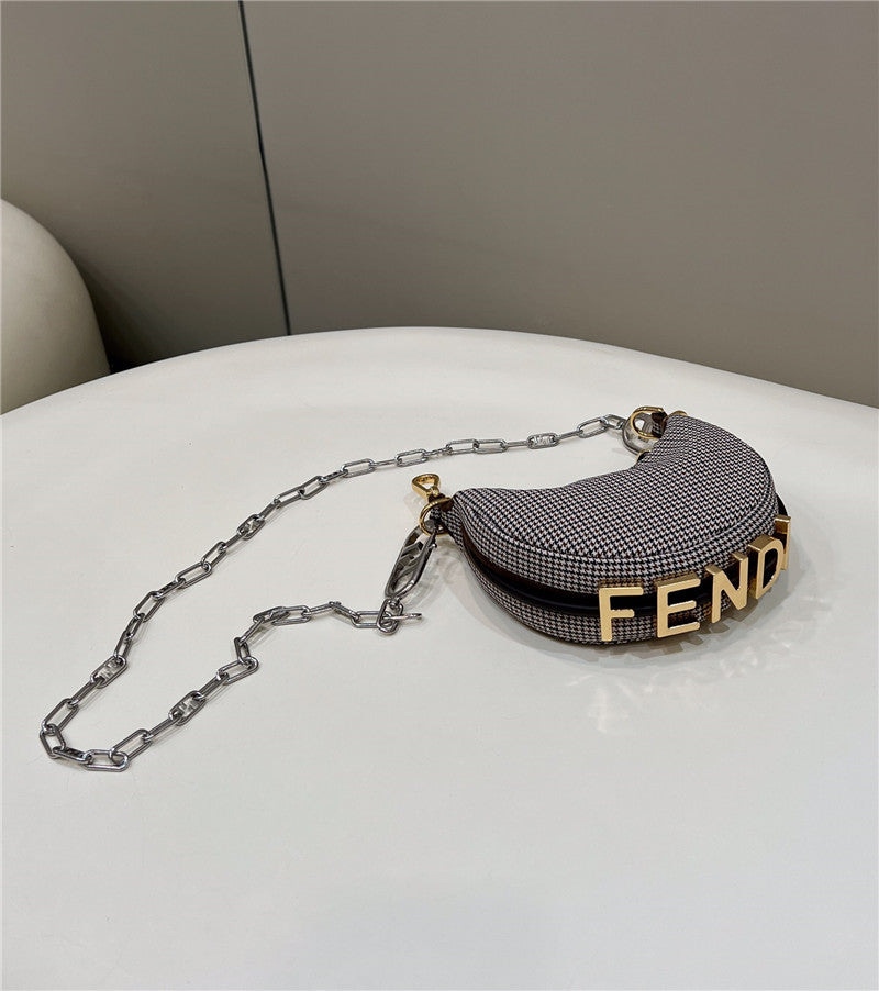 Fendi Inspired Crescent Underarm Bag