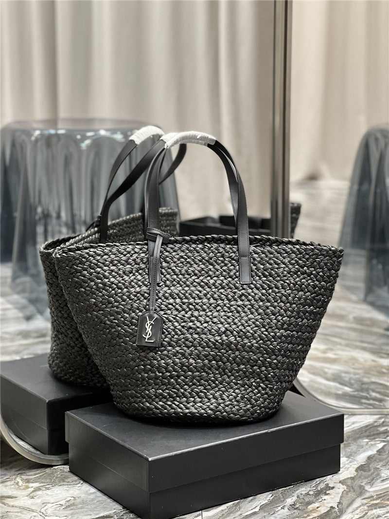 YSL Inspired Panier Raffia Tote Bag