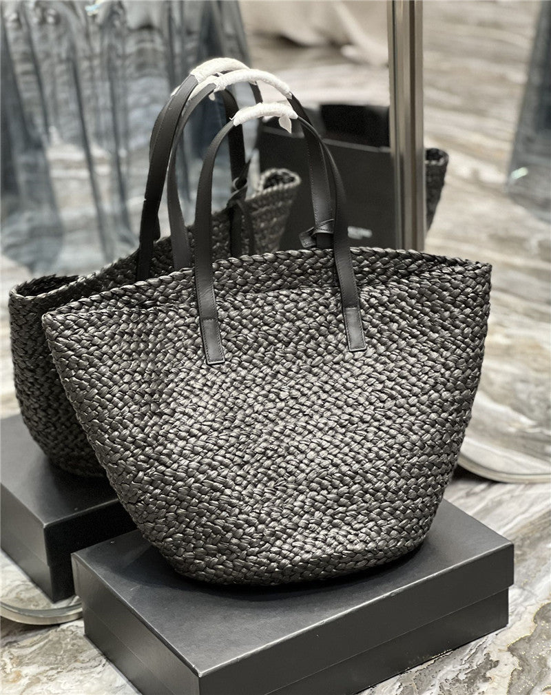 YSL Inspired Panier Raffia Tote Bag