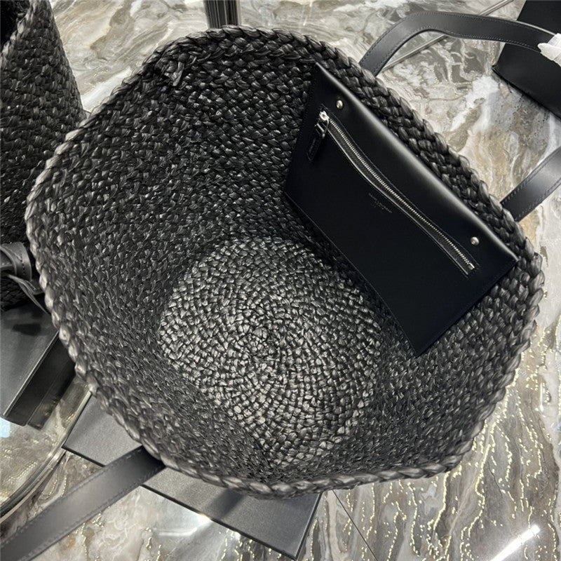 YSL Inspired Panier Raffia Tote Bag