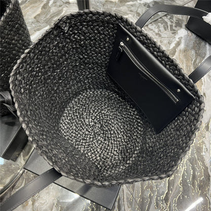 YSL Inspired Panier Raffia Tote Bag