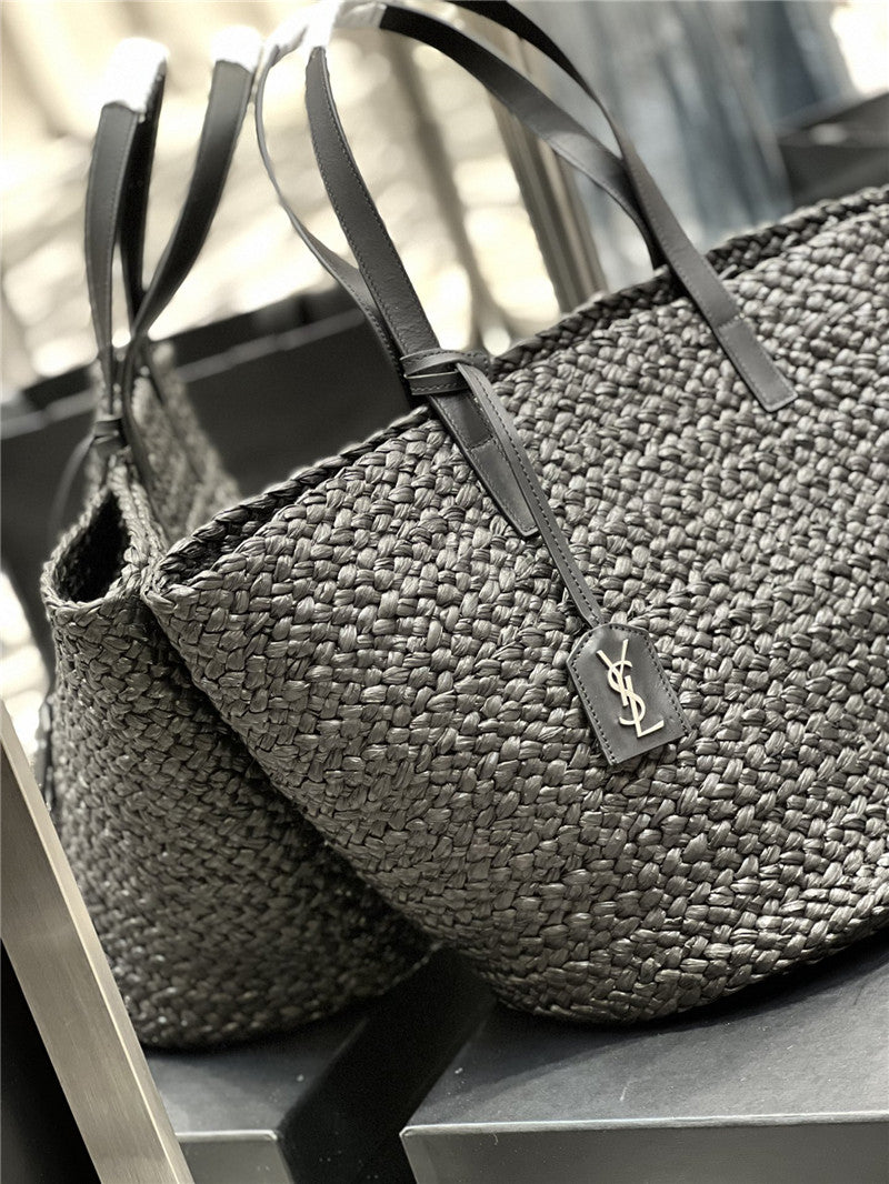 YSL Inspired Panier Raffia Tote Bag