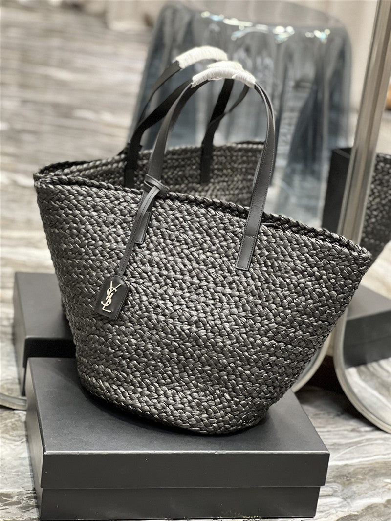 YSL Inspired Panier Raffia Tote Bag