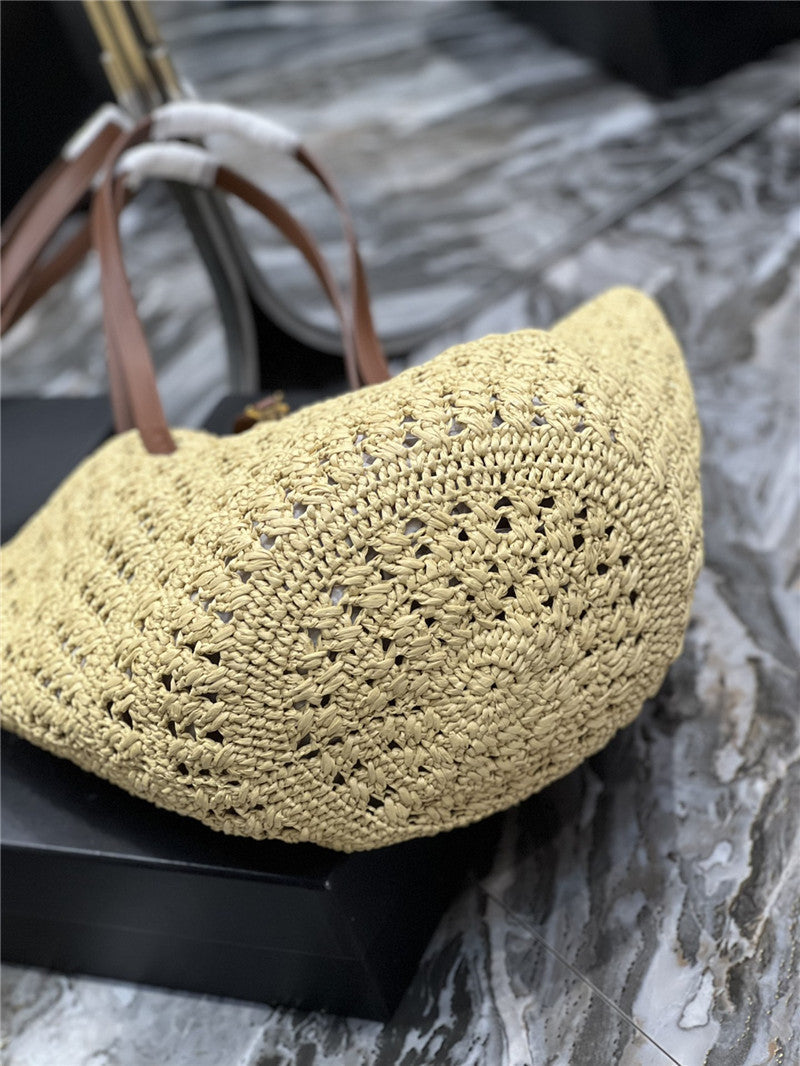YSL Inspired Panier Raffia Tote Bag